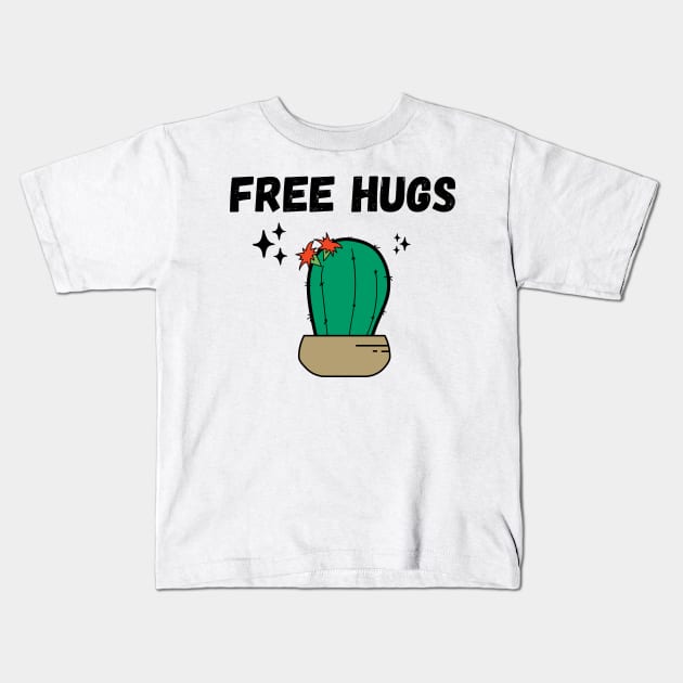 FREE-HUGS Kids T-Shirt by DewaJassin
